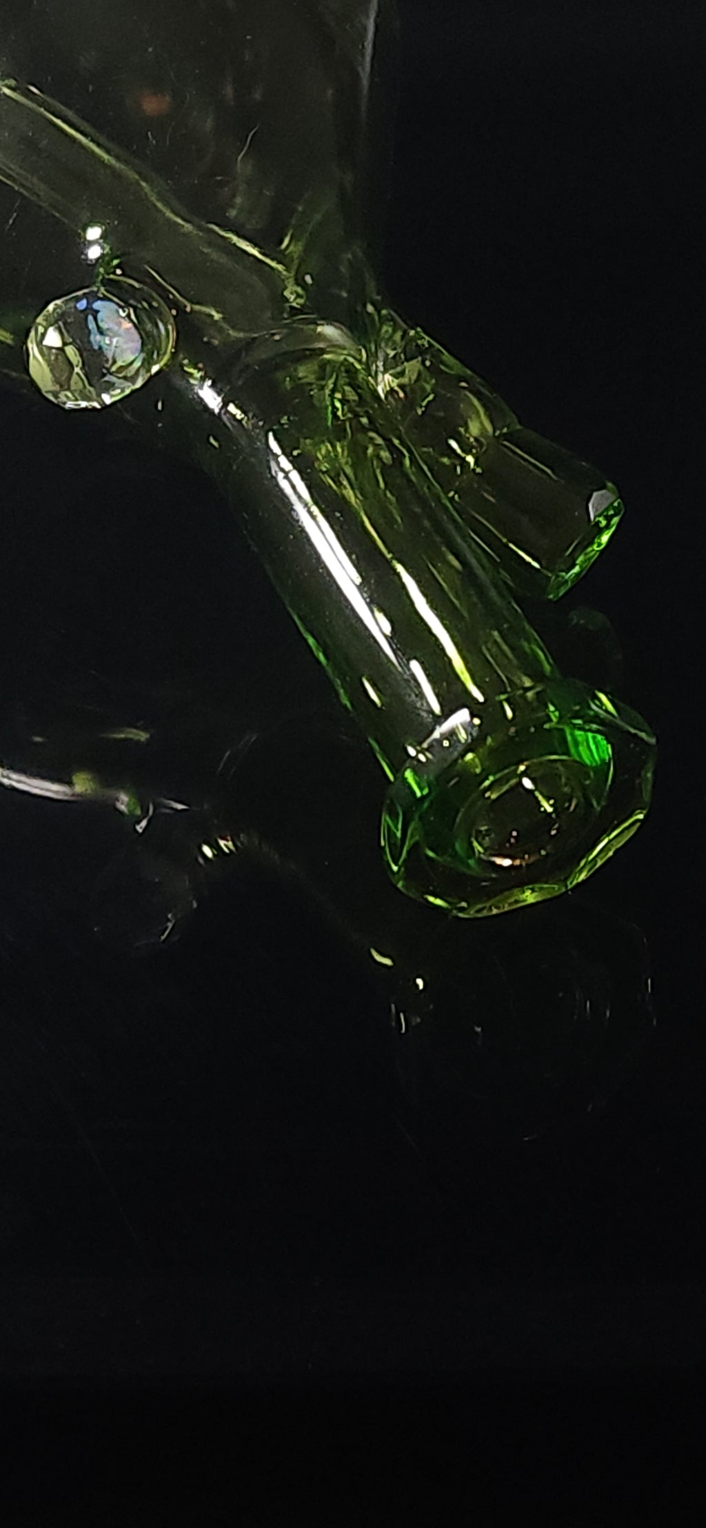 Electric Lime Green faceted mini 10mm mini tube