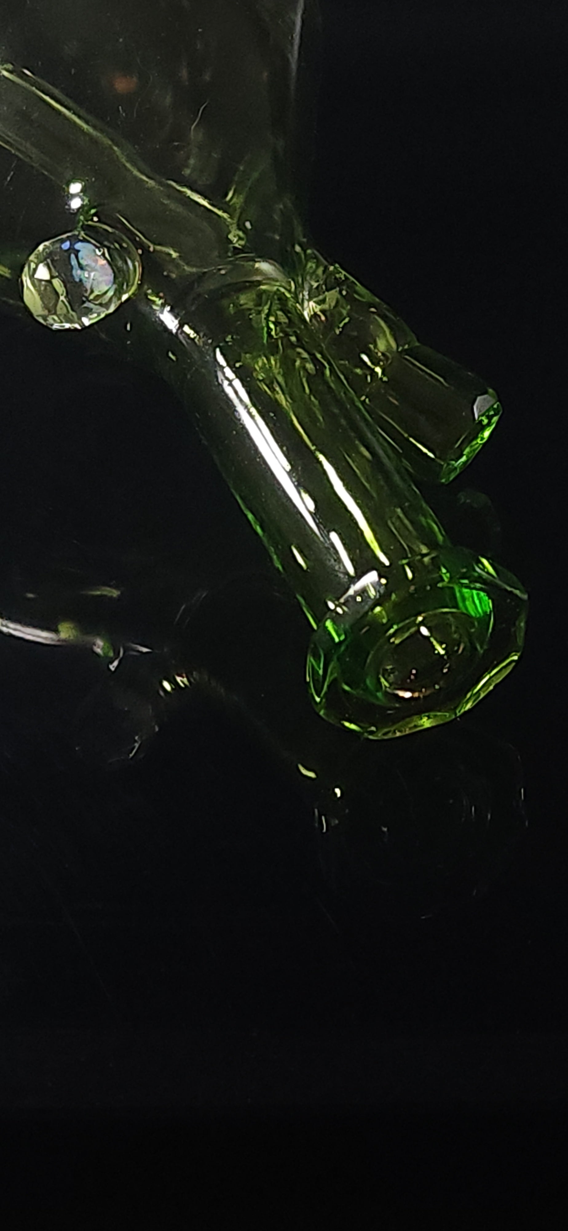 Electric Lime Green faceted mini 10mm mini tube