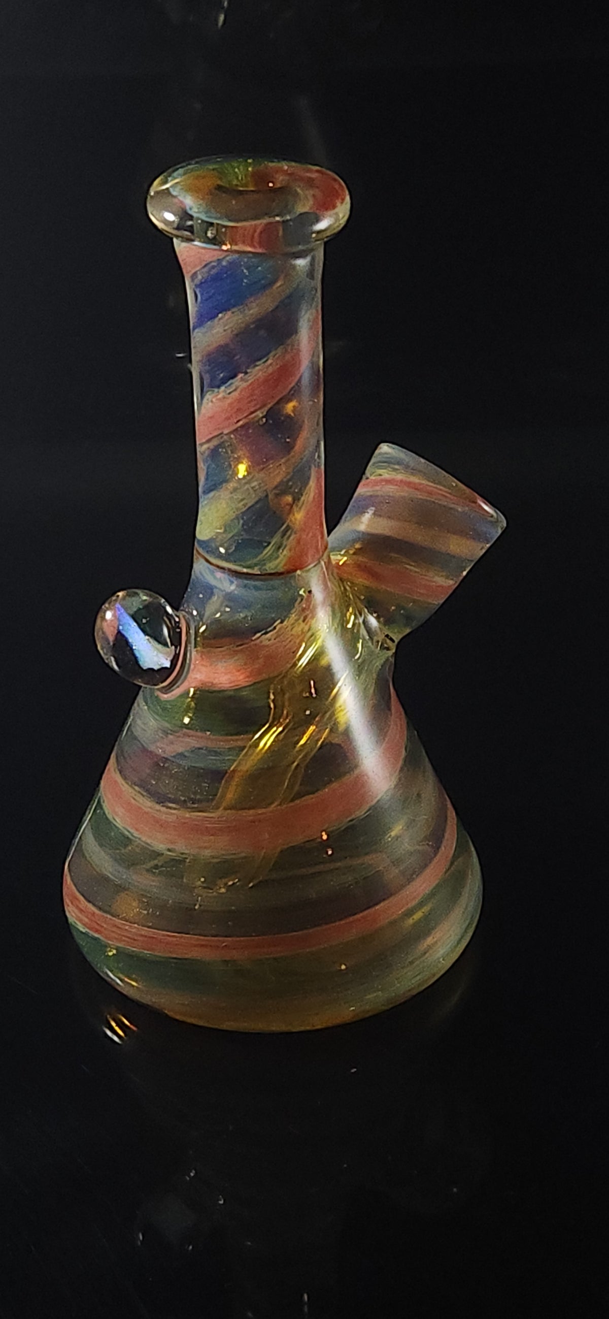 Color fade spiral mini tube with wig wag accent