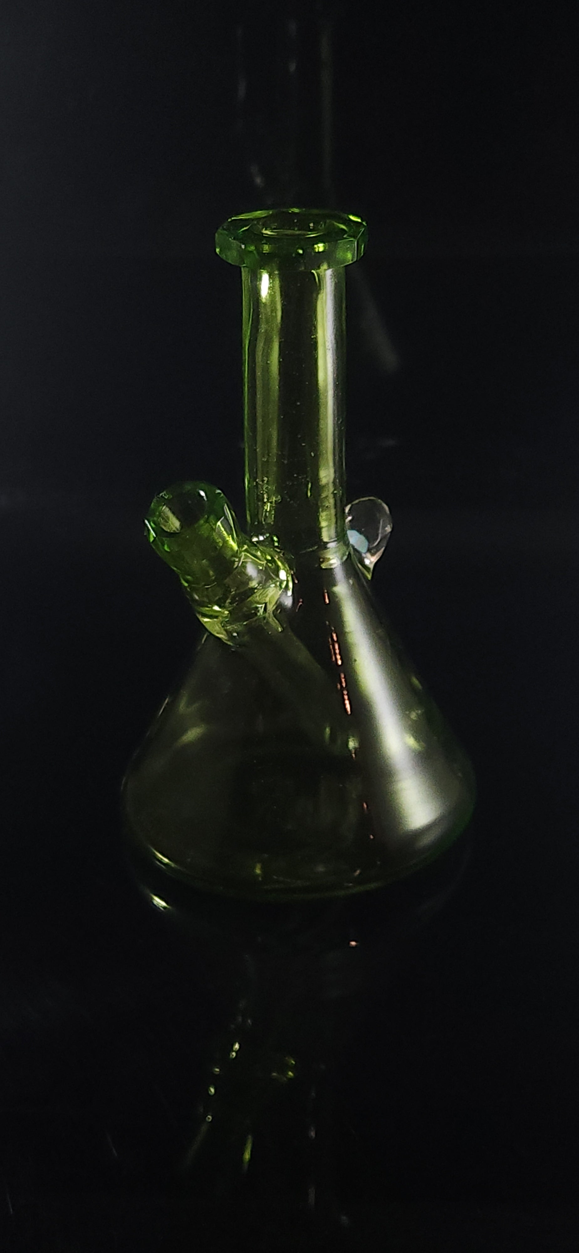 Electric Lime Green faceted mini 10mm mini tube
