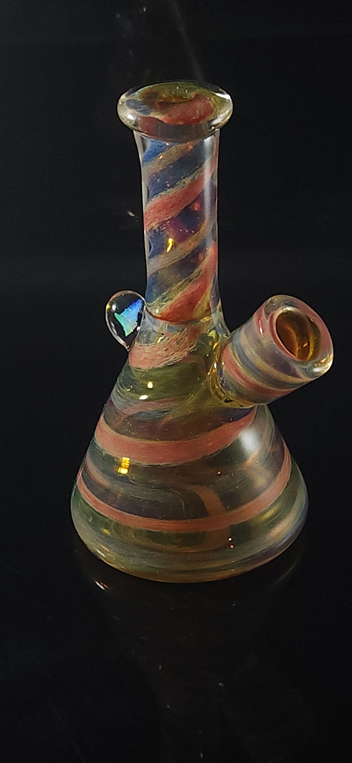 Color fade spiral mini tube with wig wag accent