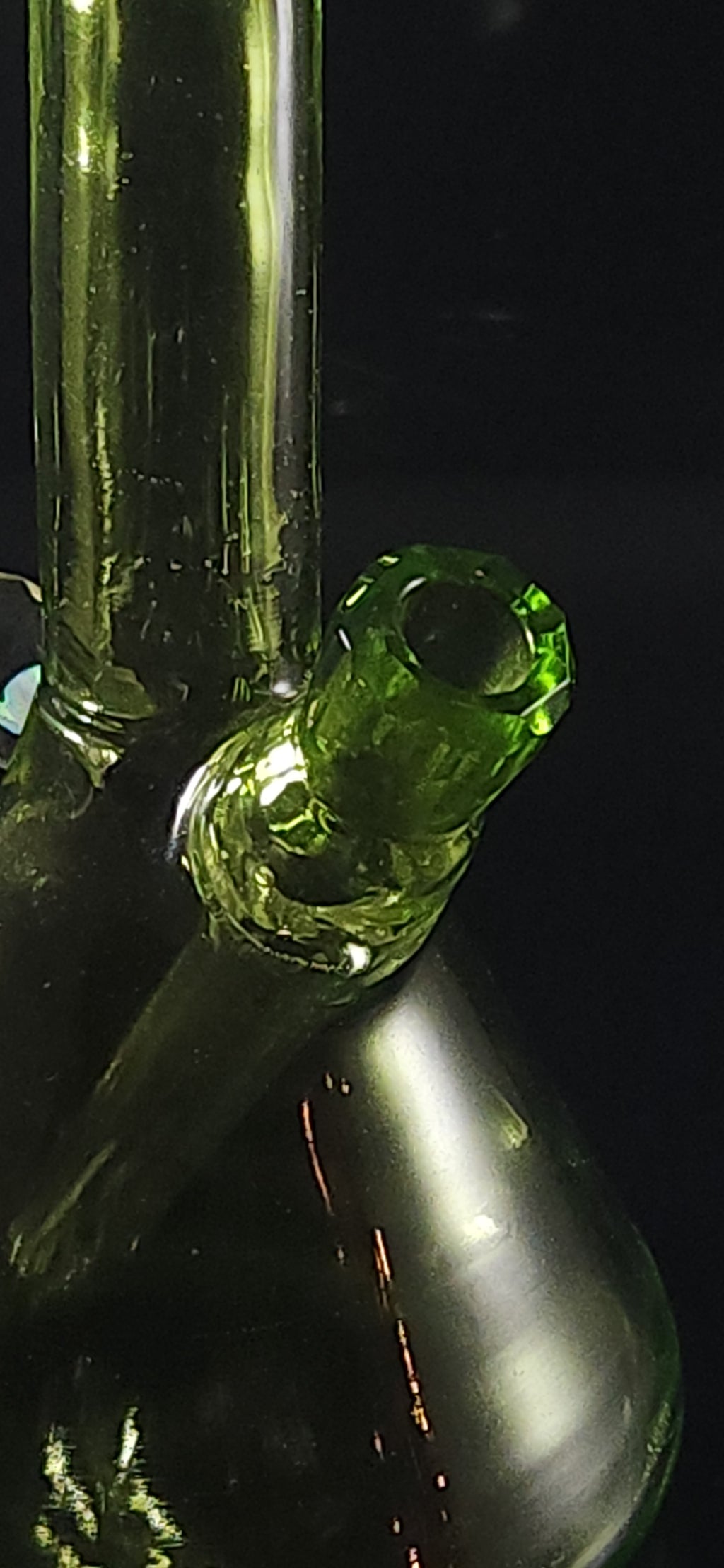 Electric Lime Green faceted mini 10mm mini tube