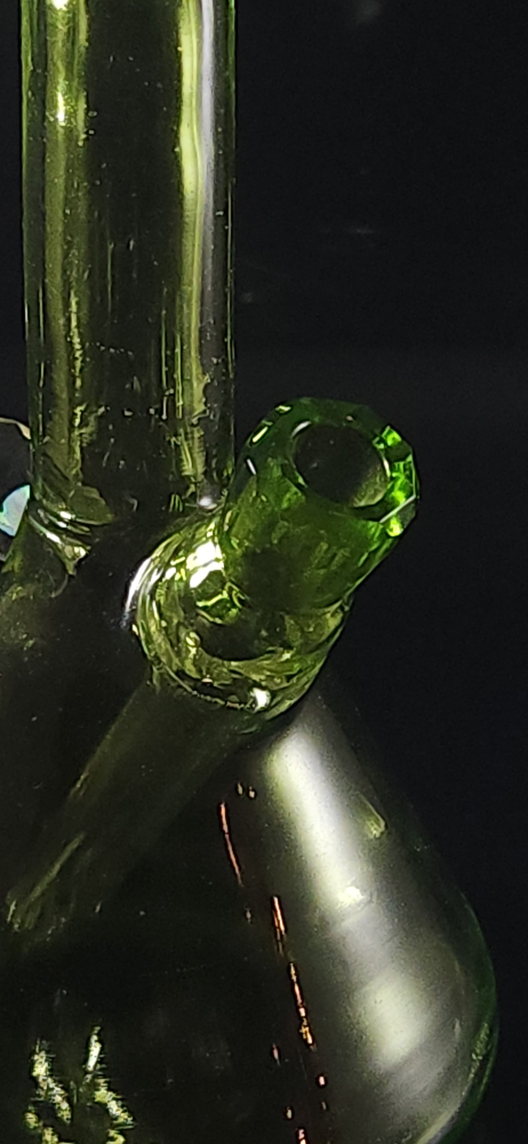 Electric Lime Green faceted mini 10mm mini tube