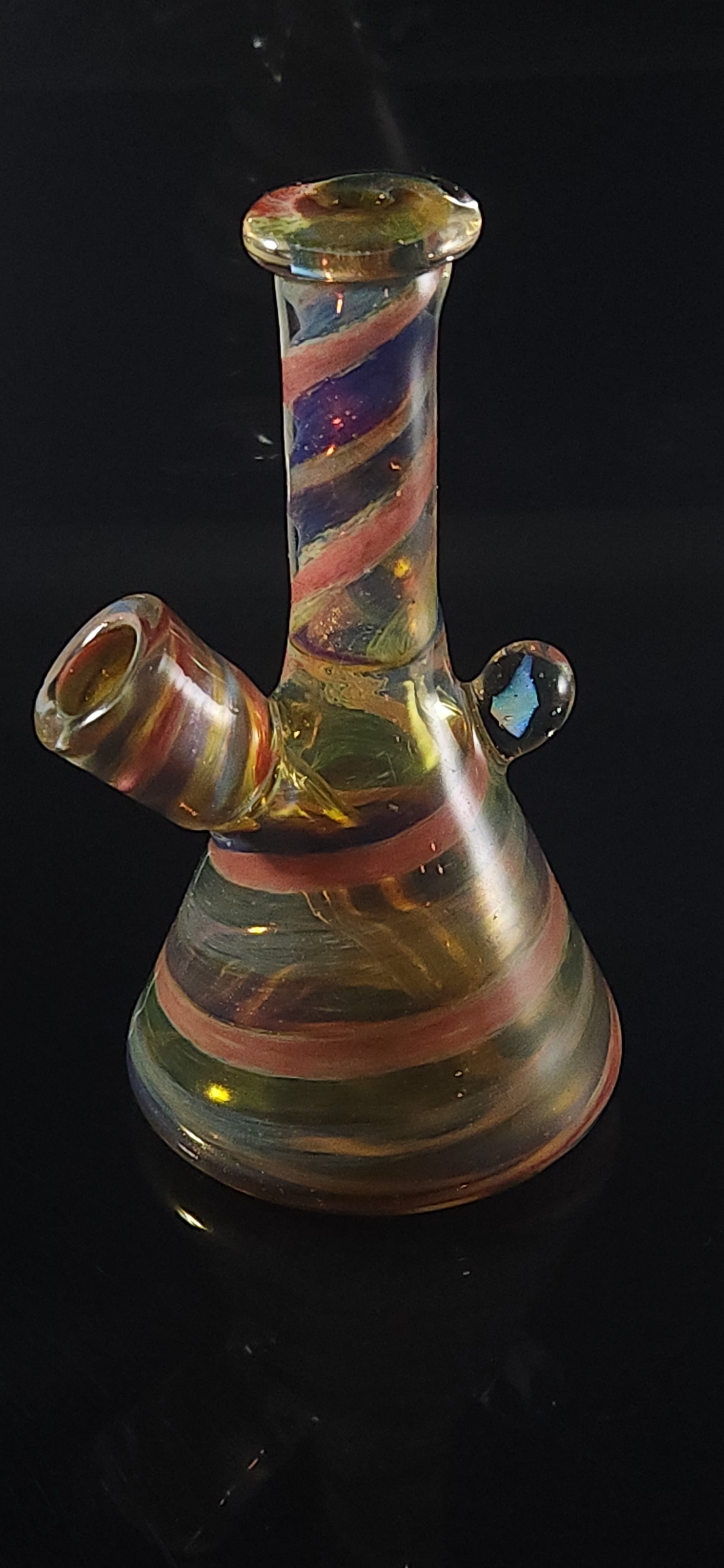 Color fade spiral mini tube with wig wag accent